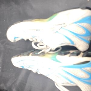 Reebok White and Blue Athletic Sneakers. Women Used Shoes
